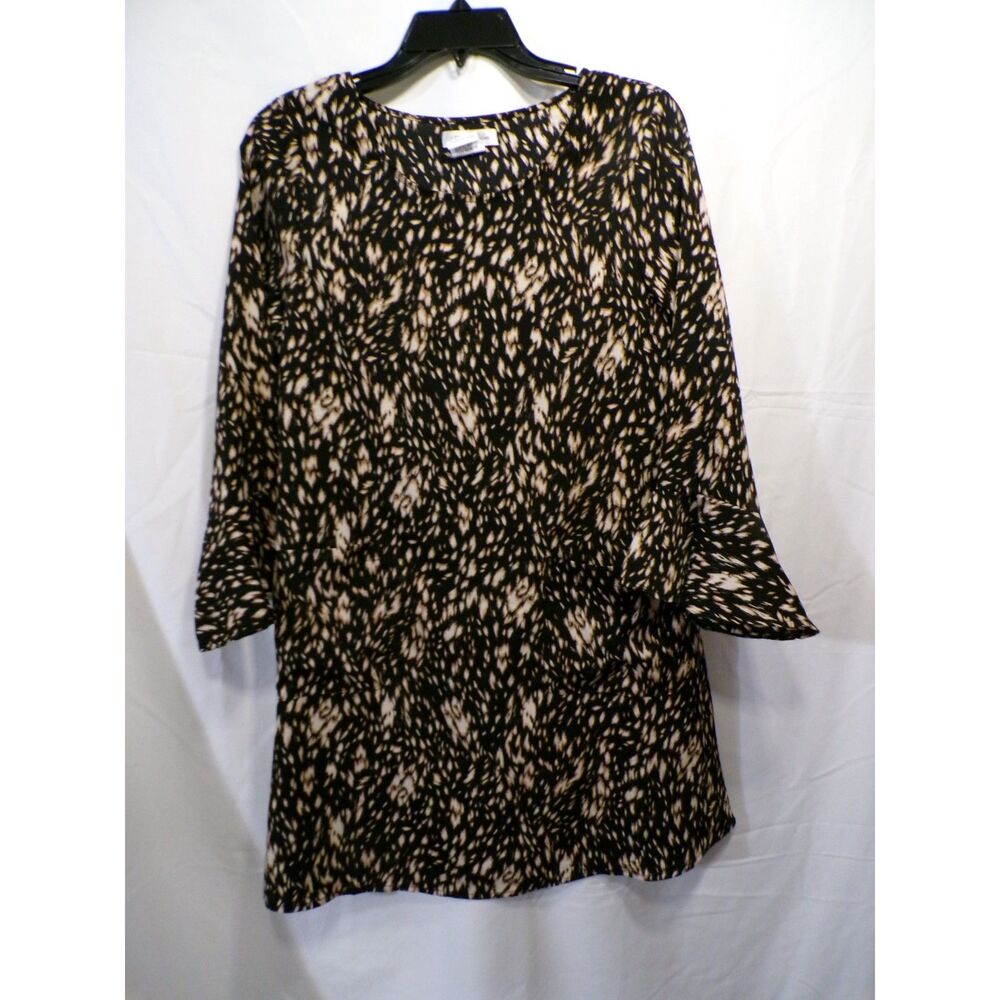 Parsley & Sage Women's Black Printed Long Sleeve Top